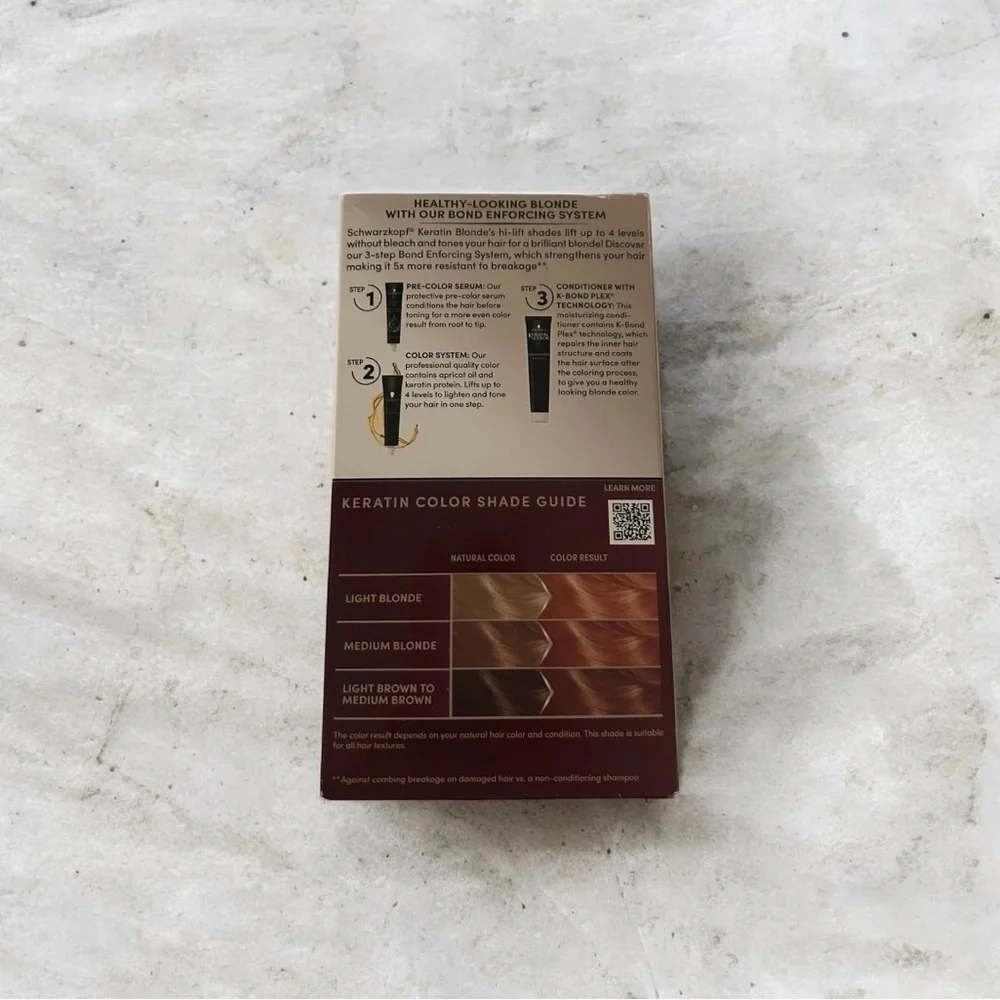 SCHWARZKOPF | Keratin Color Permanent Hair Dye, Apricot Blonde (4)